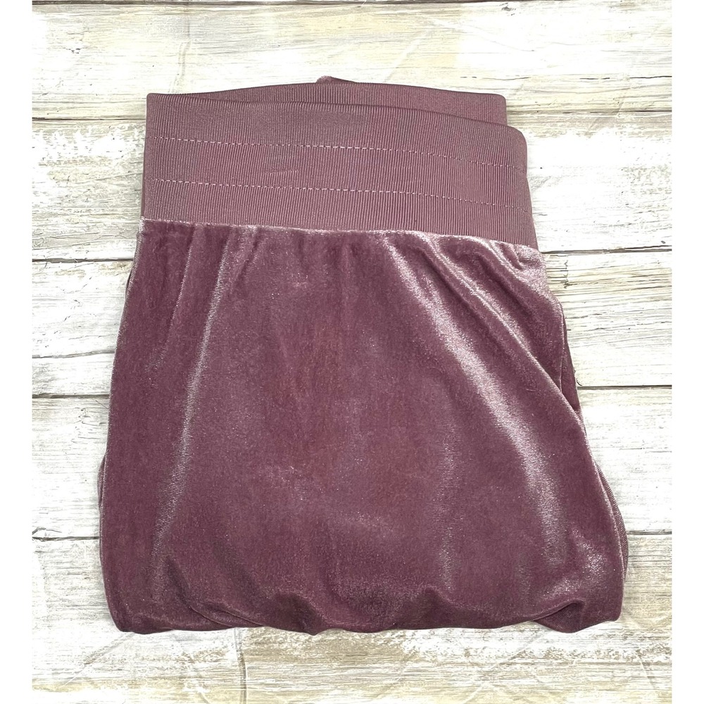 Juicy Couture Velvet Pants Women's Medium mauve pink Ruched hem Joggers